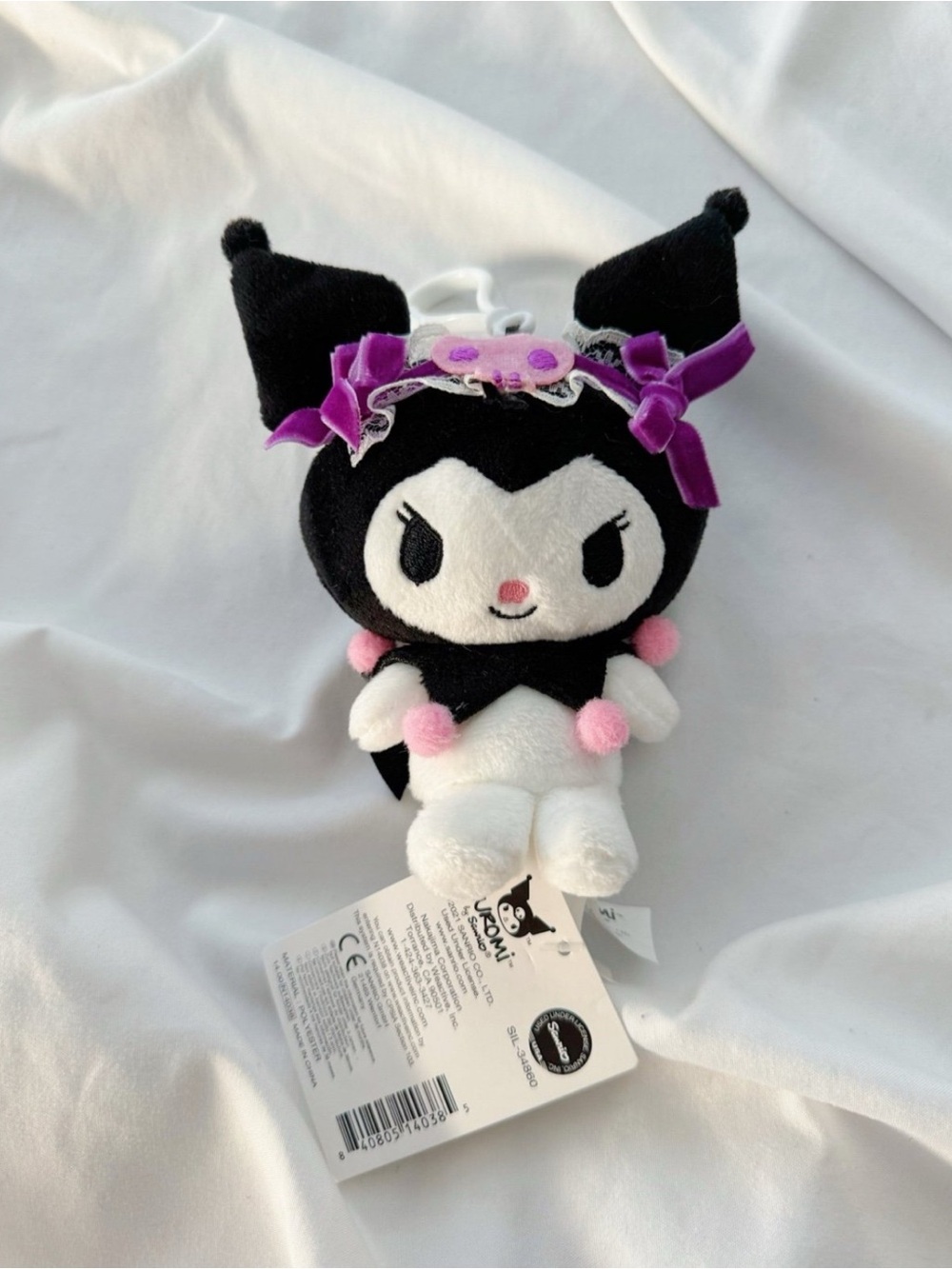 Sanrio Kuromi Mascot Maid Lolita Plush Keychain